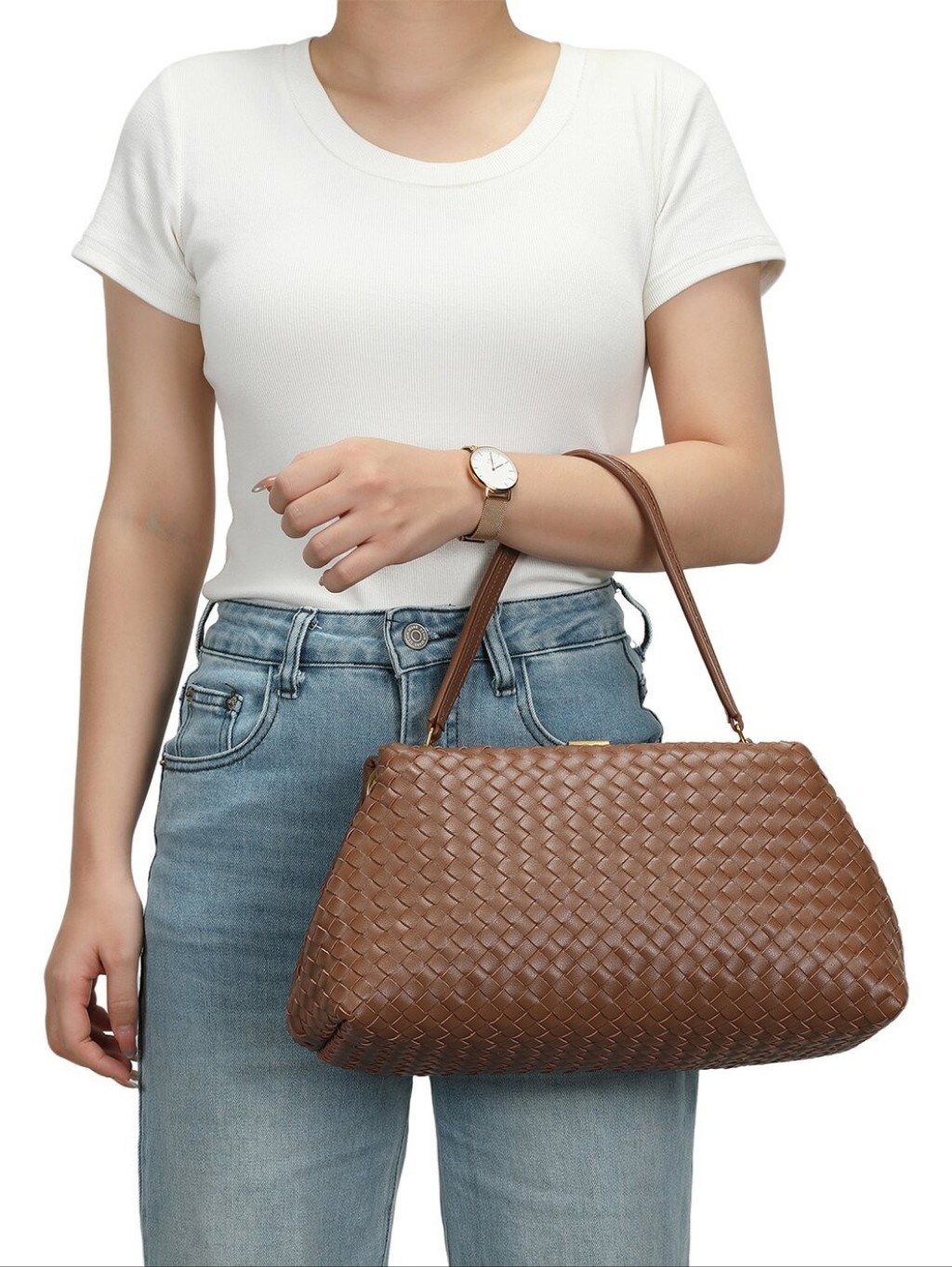 Tiffany & Fred Paris Leather Clutch/Shoulder Bag Caramel Brown Nwt — image 4 of 4
